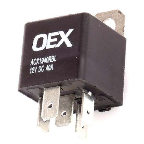 OEX ACX1940RBL Mini Relay 12V DC Normally Open 40A - Resistor Protected