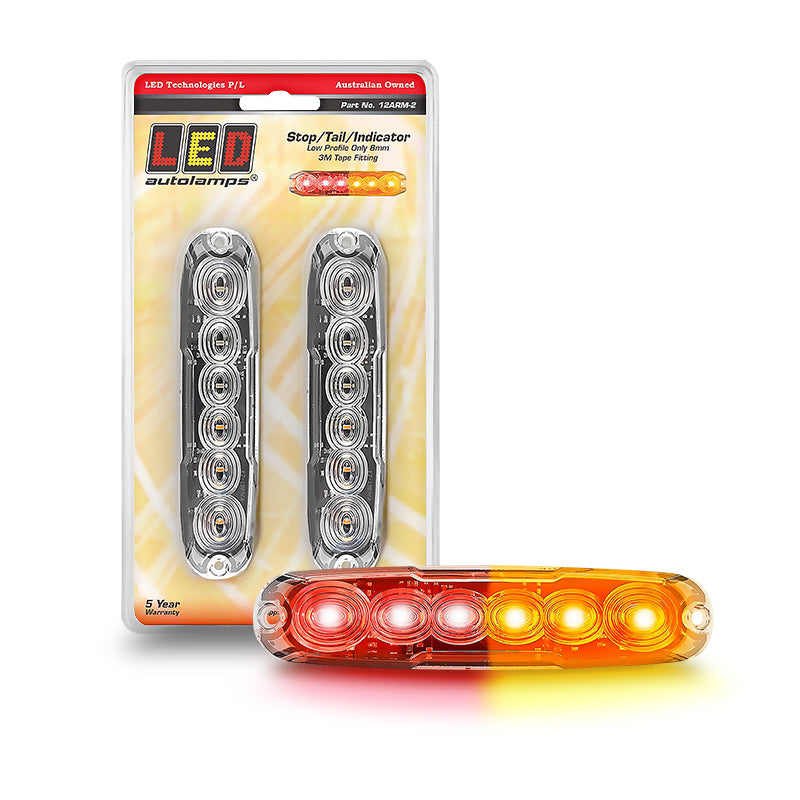 LED Autolamps 12ARM-2 Stop/Tail & Indicator Lamps - Pair