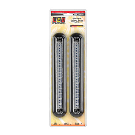LED Autolamps 235BBSTI12/2 12V Stop/Tail/Indicator Black PCB Bracket Twin Blister