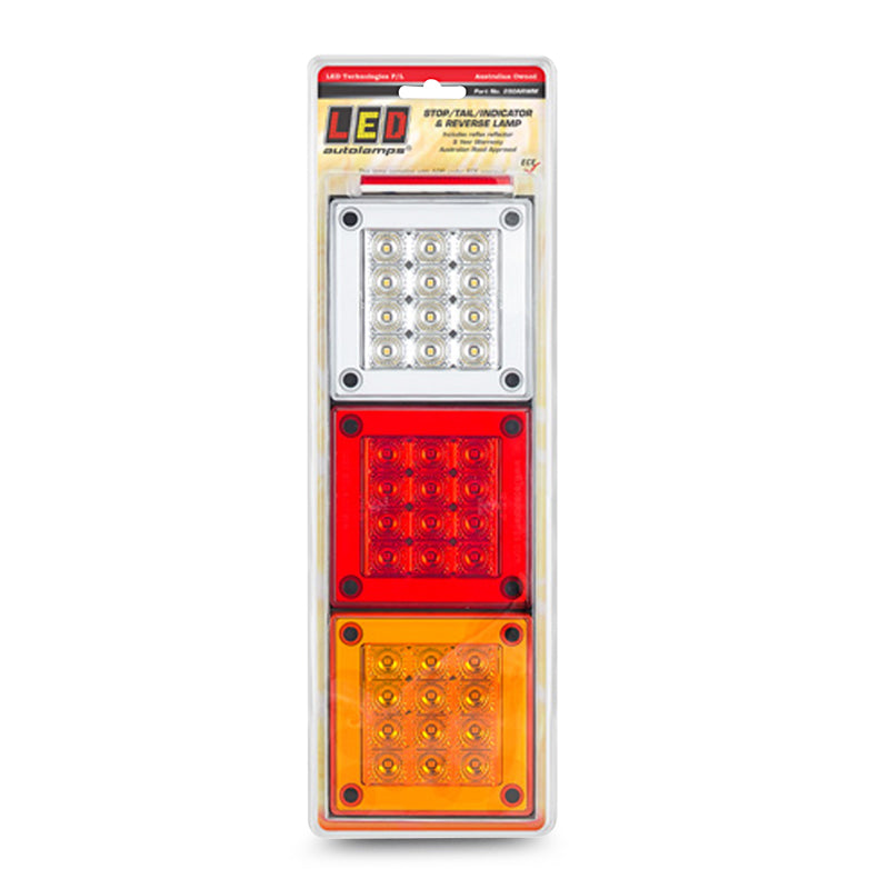 LED Autolamps 280ARWM 12/24V 280 Mini Jumbo Stop/Tail/Indicator/Reverse LED Blister Pack