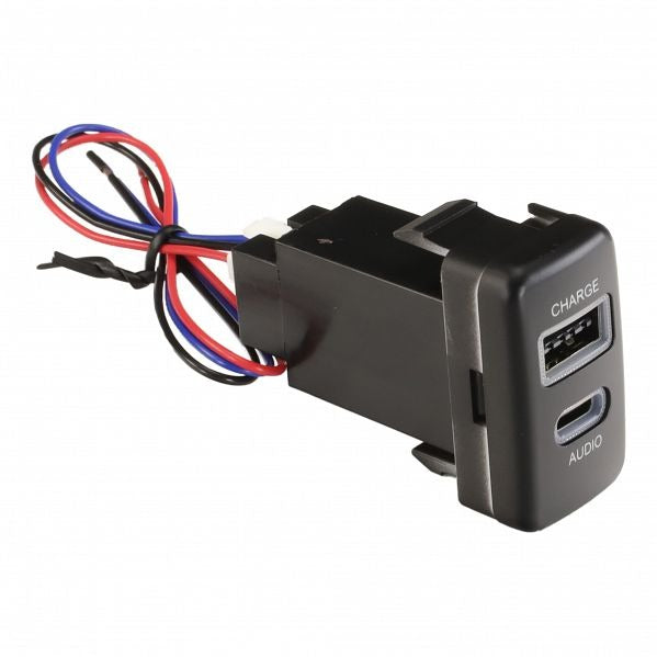 Aerpro APUSBTO6 USB-C Pass-Through & USB Charge Socket Suit Toyota Various Models (22mm x 40mm)