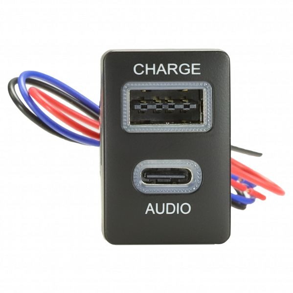 Aerpro APUSBTO7 USB-C Pass-Through & USB Charge Socket Suit Toyota Various Models (21mm x 32mm)