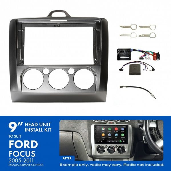 Aerpro AKFO5 | 9" Install Kit Suit Ford Focus 2005 - 2011 (Compatible With Pioneer DMH-AP6650BT & Kenwood DMX80AXS)