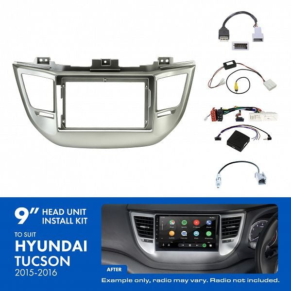 Aerpro AKHY18 | 9" Install Kit Suit Hyundai Tucson 2016 - 2017 (Compatible With Pioneer DMH-AP6650BT & Kenwood DMX80AXS)