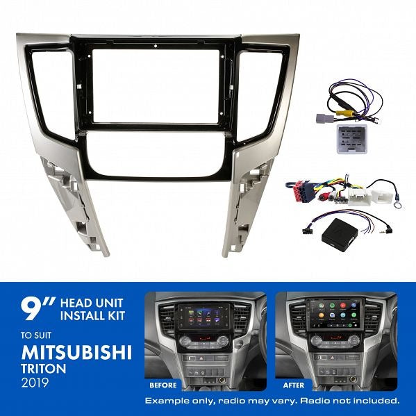 Aerpro AKMB27 | 9" Install Kit Suit Mitsubishi Triton 2019 - (Compatible With Pioneer DMH-AP6650BT & Kenwood DMX80AXS)