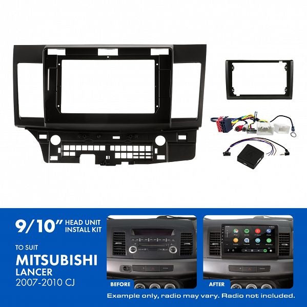 Aerpro AKMB4 | 9/10" Install Kit Suit Mitsubishi Lancer 2007 - 2010 (Compatible With Pioneer DMH-AP6650BT & Kenwood DMX80AXS)