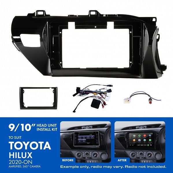 Aerpro AKTO4 | 9/10" Install Kit | Suit Toyota Hilux 2020 - ON (Compatible With Pioneer DMH-AP6650BT & Kenwood DMX80AXS)