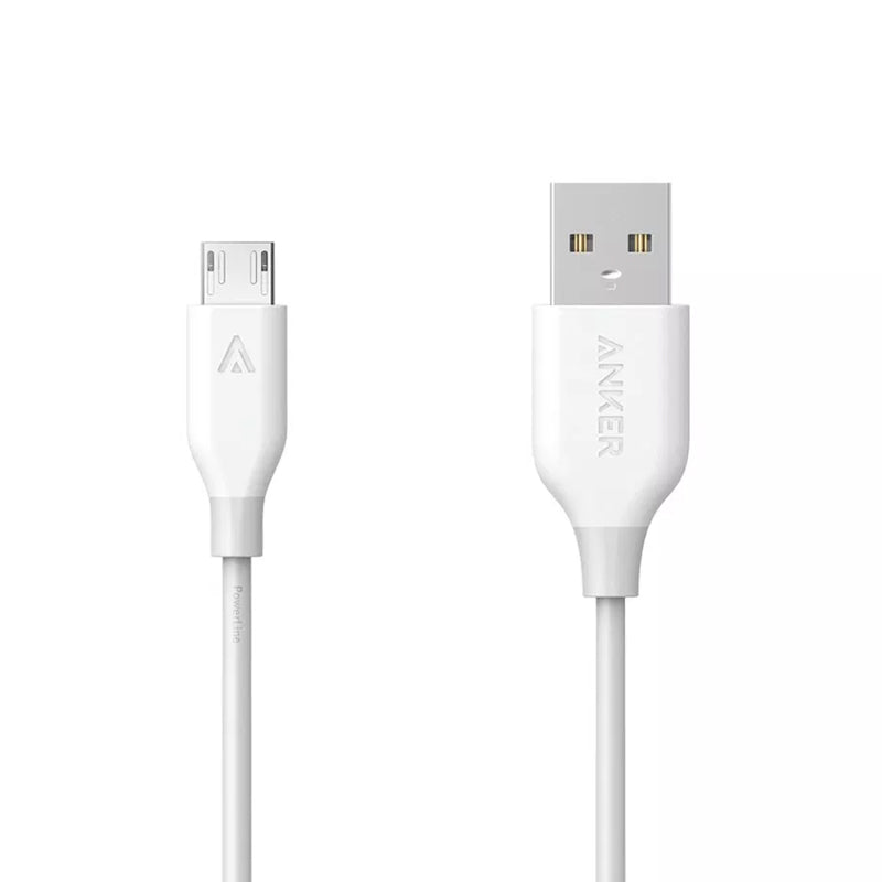 Anker A8132H21 PowerLine 0.9m Android Smartphones Micro USB Charging Cable - White