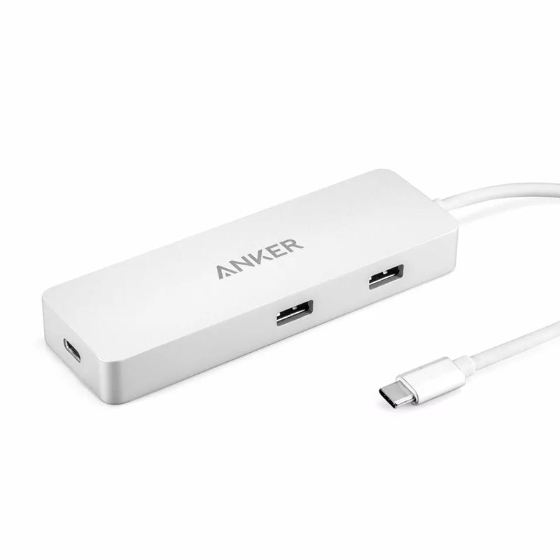 Anker A8302H41 Premium USB-C Hub with Ethernet & Power Delivery - Silver