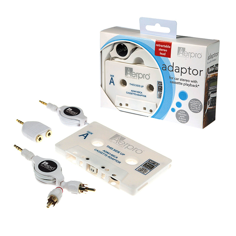Aerpro ADM140CA | Cassette Adaptor For Digital Media Connection 3.5mm Stereo