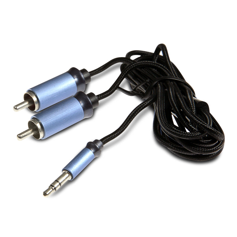 Aerpro ADM2R35A 3.5mm to 2 RCA Aluminum Stereo Lead