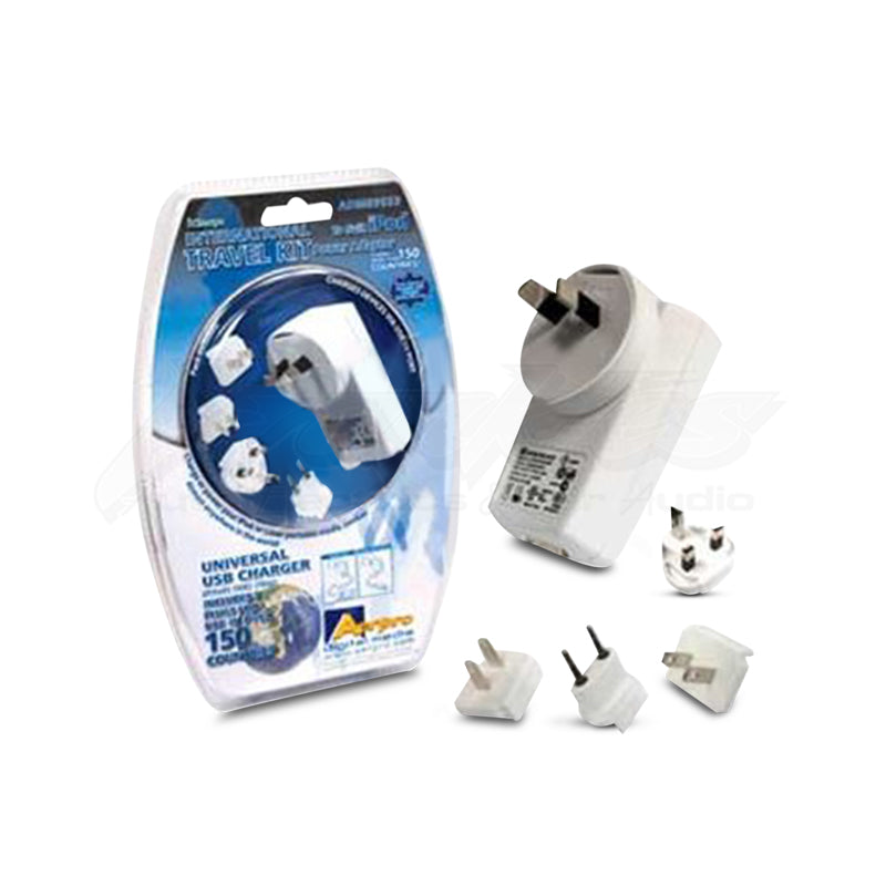 Aerpro ADM89533 5V Universal USB Charger Kit With Travel Plugs