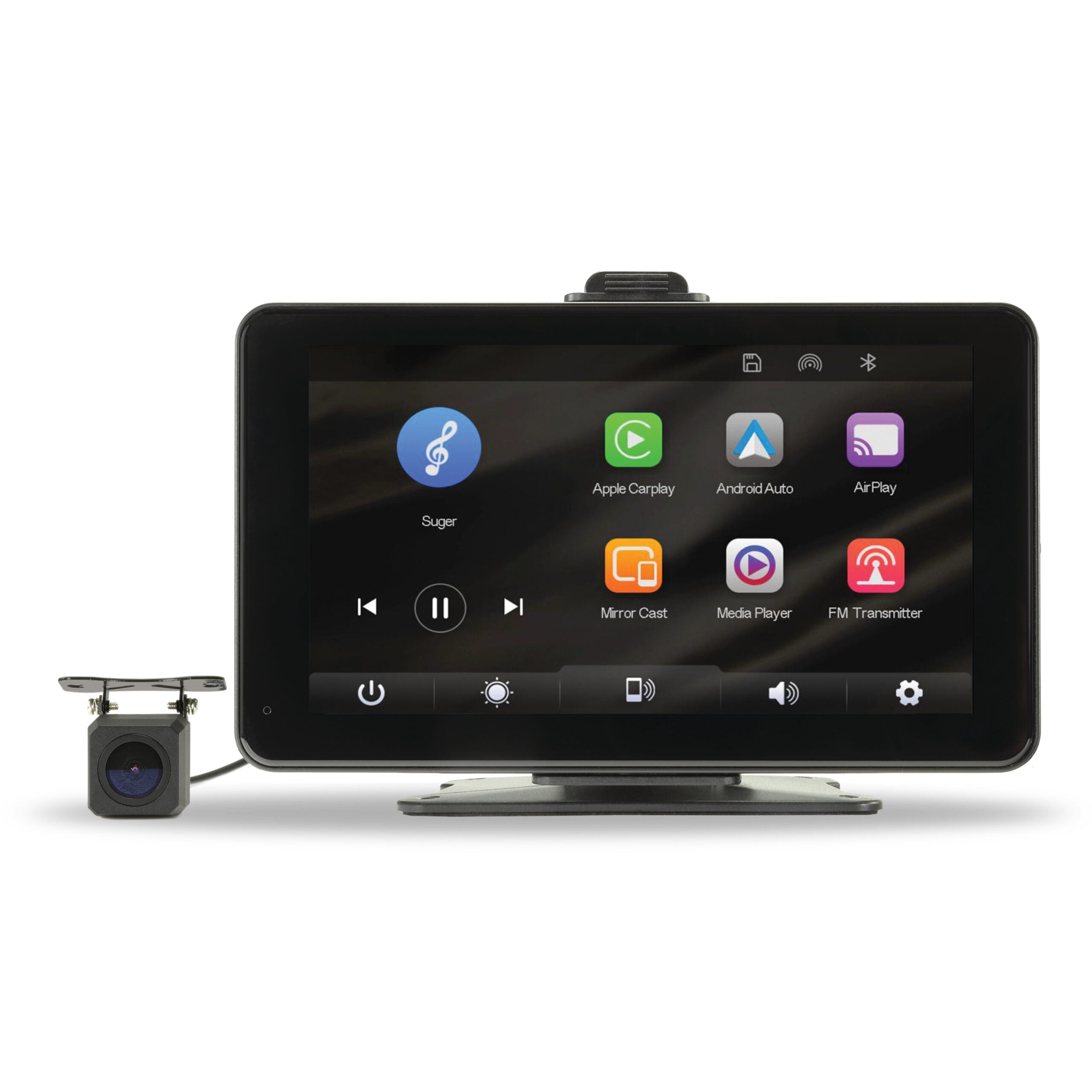 Aerpro AM7CPAAM 7" Wireless Smartphone Monitor With Reverse Camera (Adhesive Mount)