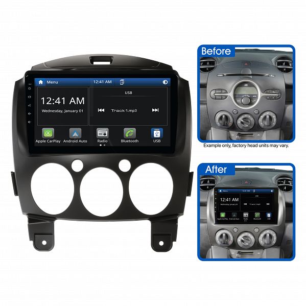 Aerpro AMMZ19 9" Multimedia Receiver Suit Mazda 2 2007 - 2011 (NO SWC)