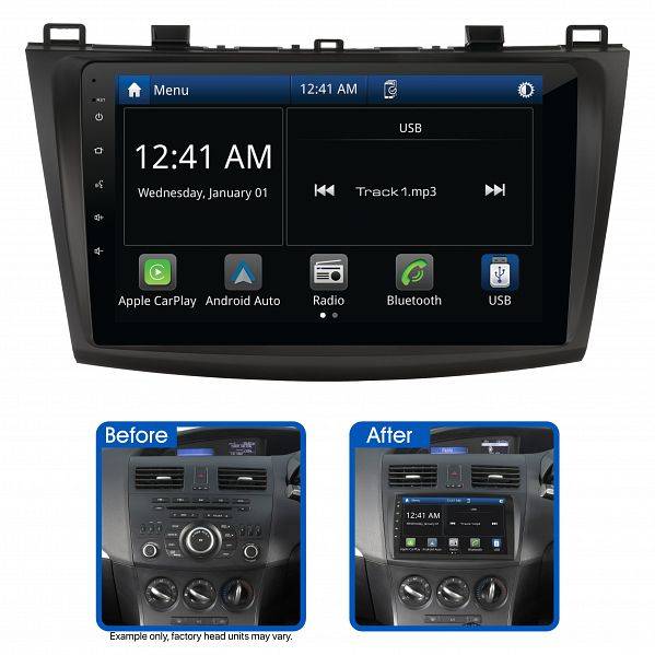 Aerpro AMMZ4 9" Multimedia Receiver Suit Mazda 3 2009 - 2013 (Non-Amplified)
