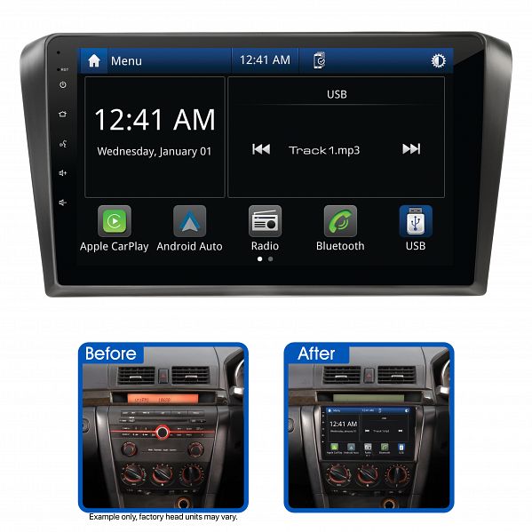 Aerpro AMMZ6 9" Multimedia Receiver Suit Mazda 3 2004 - 2009 (Non-Amplified)