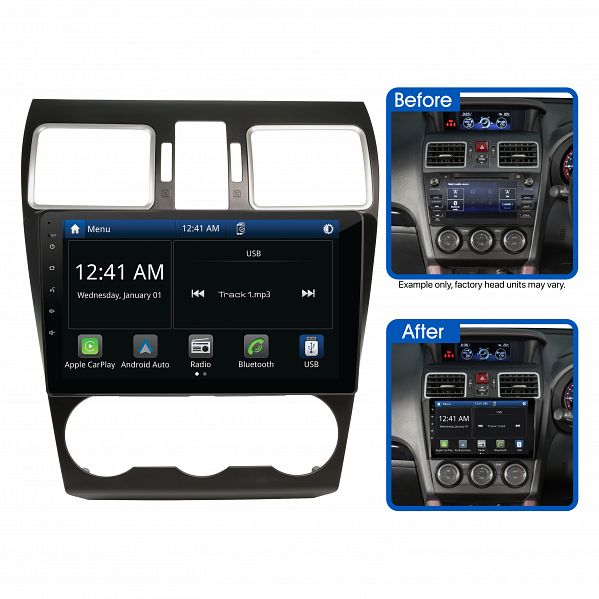 Aerpro AMSU3 9" Multimedia Receiver Suit Subaru Forester, Impreza, Levorg, WRX & XV (Without Navigation)