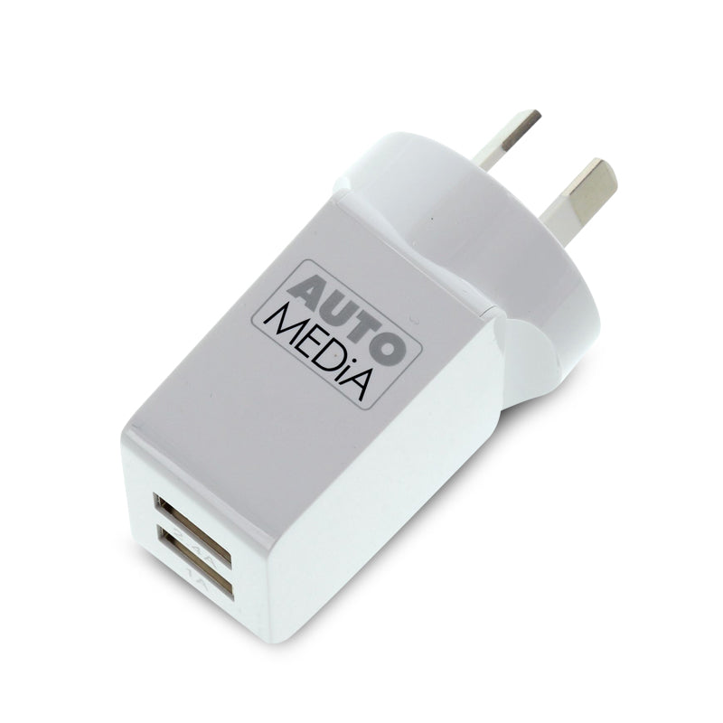 Automedia AMUC240V 3.4A Dual USB AC Fast Charger