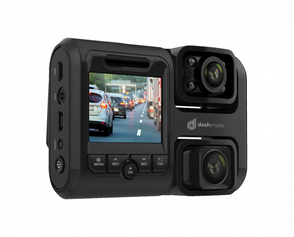 Dashmate DSH-592IR FHD Front & Infrared Cabin Dash Camera with 2.0” Screen, WiFi & GPS