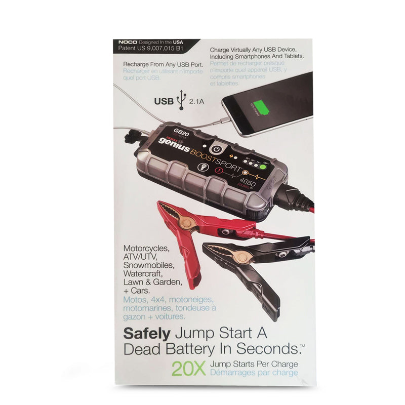 NOCO GB20 12V 500 Amp UltraSafe Lithium Jump Starter