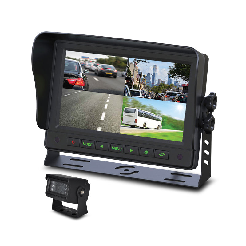 Gator GT704SD 7" Commercial Grade Dash Mount Quad Display Reverse Camera Kit