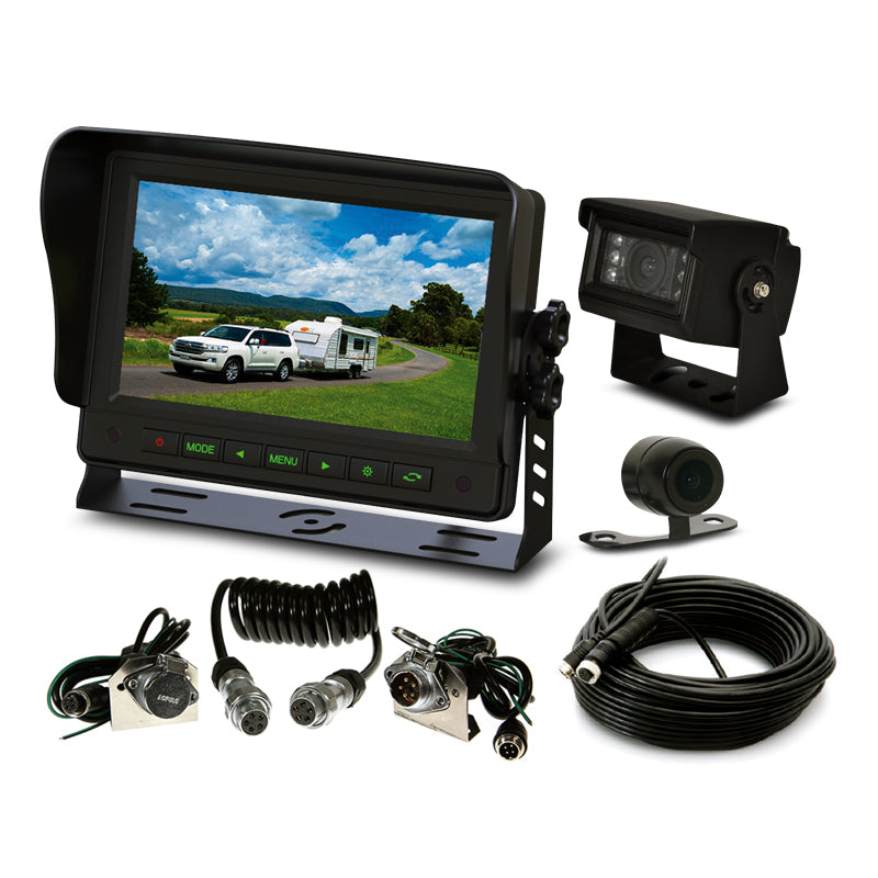 Gator GT70SDTK 7" Commercial Grade Dash Mount Display Dual Reverse Camera Trailer Kit