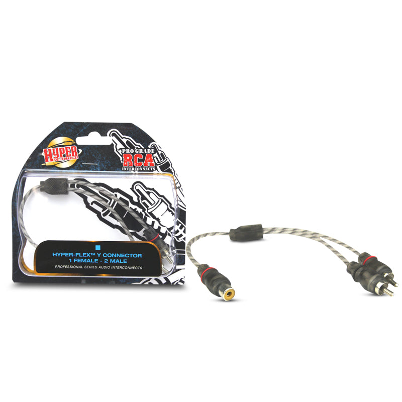 Hyper Connections HC-Y-MMF Hyper-Flex™ RCA Y-Splitter Connector 1 Female - 2 Male(SINGLE WIRE ONLY)