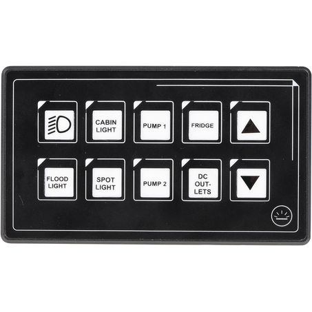 Drivetech4X4 DT-SWP10 10-Way Touch Switch Panel with Bluetooth Control