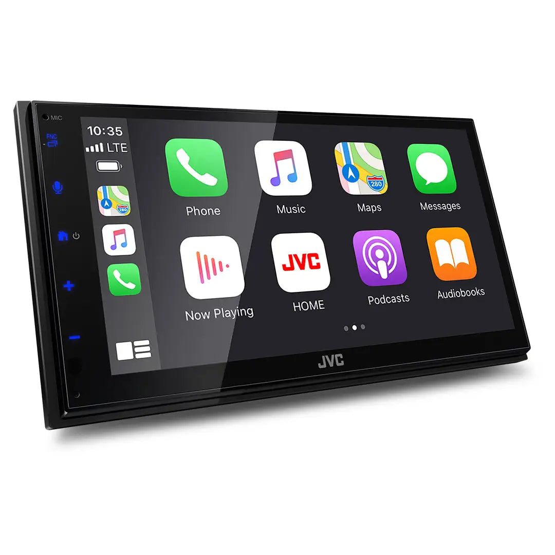 JVC KW-M690BW | 6.8" Head Unit | Capacitive Touch Monitor Apple CarPlay/Android Auto Wireless Mirroring Digital Media Receiver
