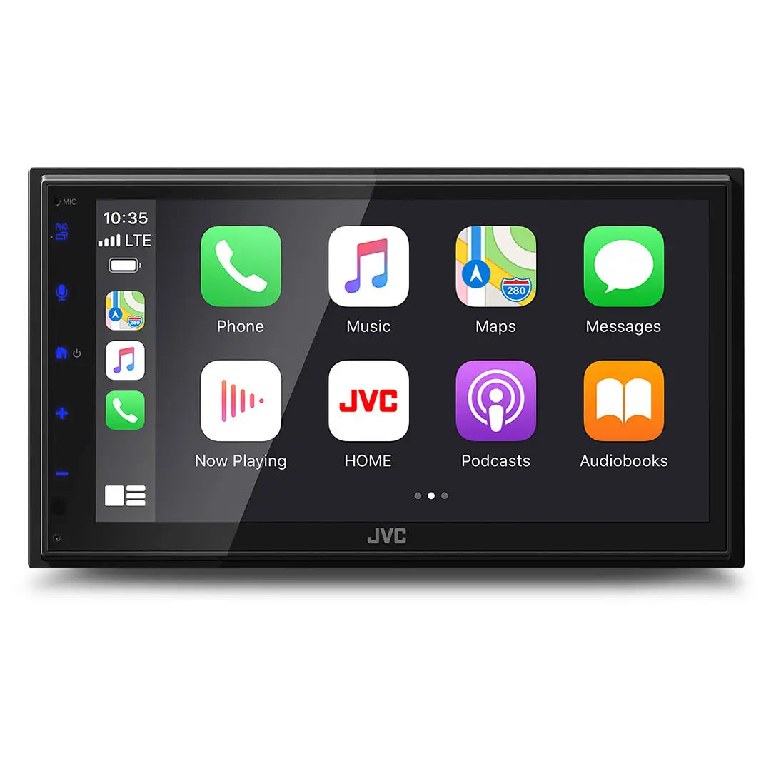 JVC KW-M690BW | 6.8" Head Unit | Capacitive Touch Monitor Apple CarPlay/Android Auto Wireless Mirroring Digital Media Receiver