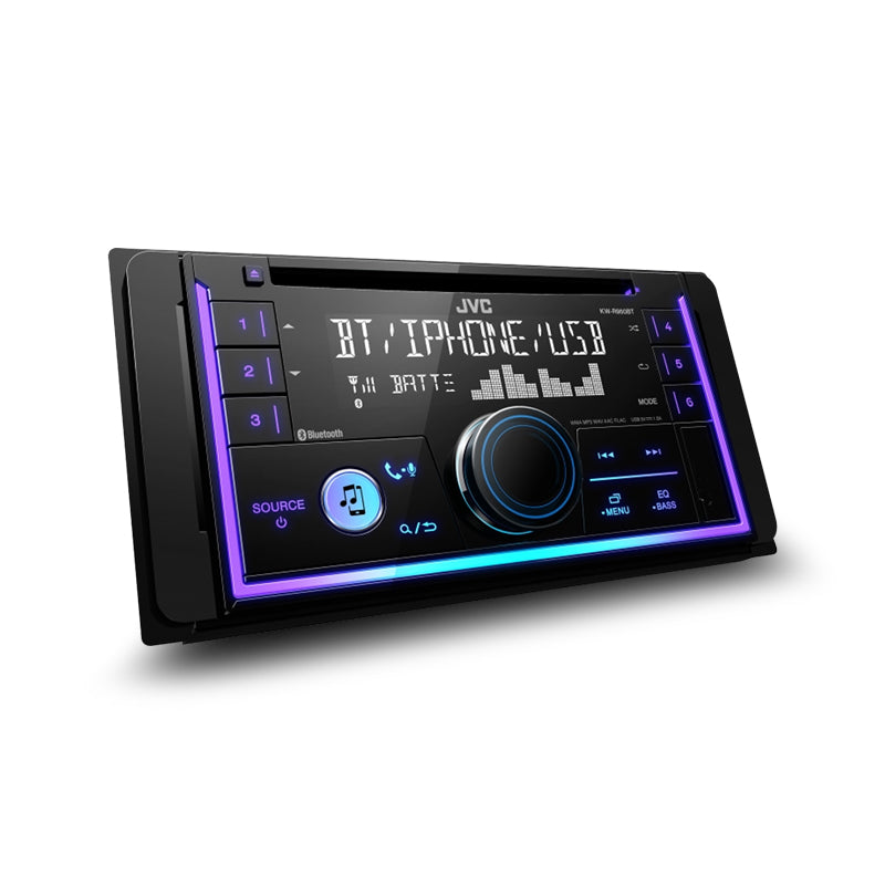 JVC KW-R950BT 2-DIN Bluetooth/USB/13-Band EQ/Variable-Color Illumination/JVC Remote App Compatibility CD Receiver