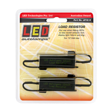 LED Autolamps LR12/2 12V Load Resistor In Blister Pack Of 2