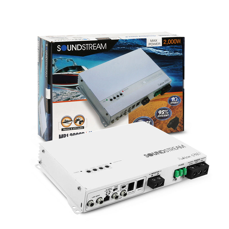 Soundstream MR1.2000D 2000W Rubicon Water-Resistant Subwoofer Amplifier