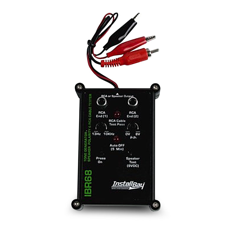 InstallBay MTIBR68 Audio Tone Generator Speaker Polarity & RCA Cable Tester