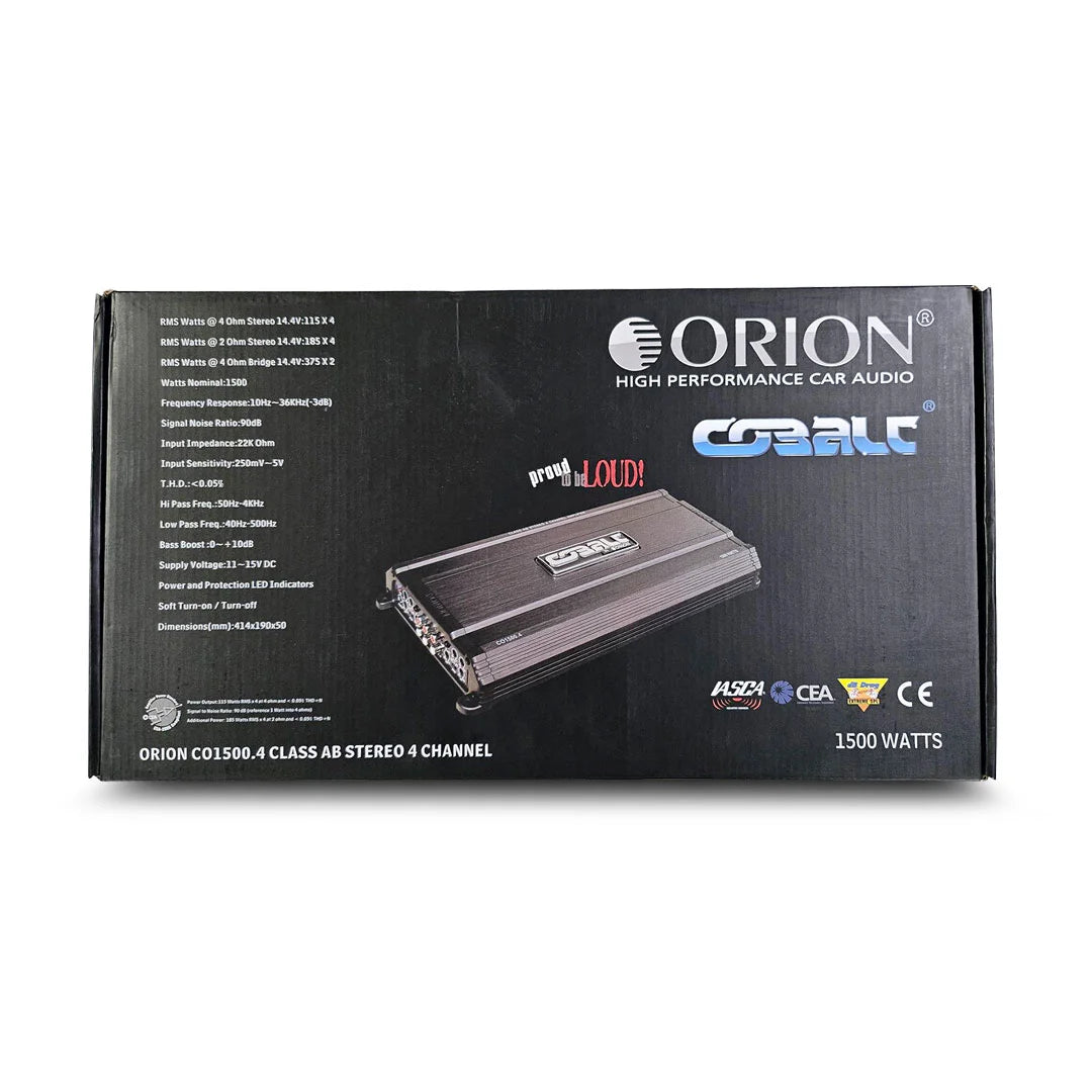 Orion CO1500.4 Cobalt 4-Channel Amplifier 3000 Watts