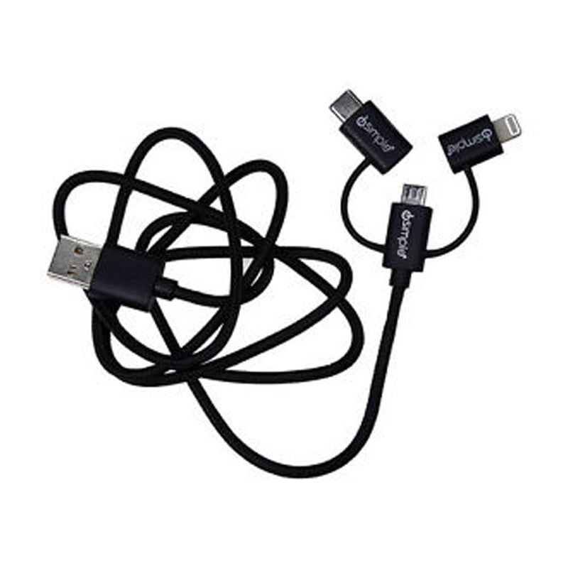 iSimple PACIS9406BK Black uLinx 3-in-1 Charging Sync Cable