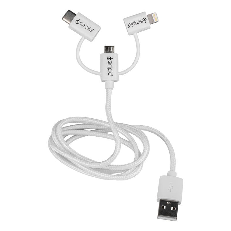 iSimple PACIS9406WH White uLinx 3-in-1 Charging Sync Cable