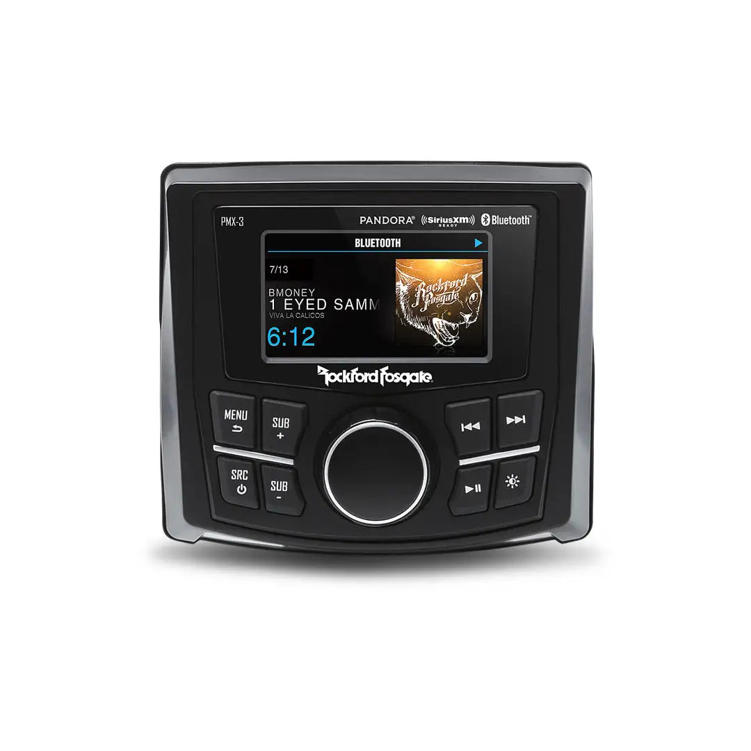 Rockford Fosgate PMX-3 Compact Digital Media Receiver w/ 2.7" Display