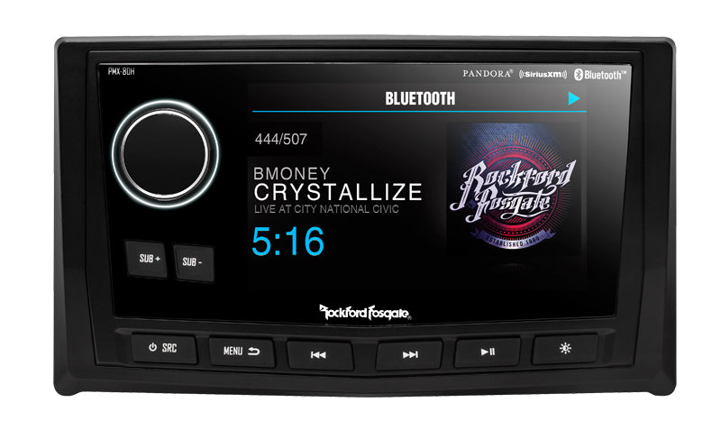 Rockford Fosgate PMX-8DH Punch Marine Full Function Wired 5" TFT Display Head