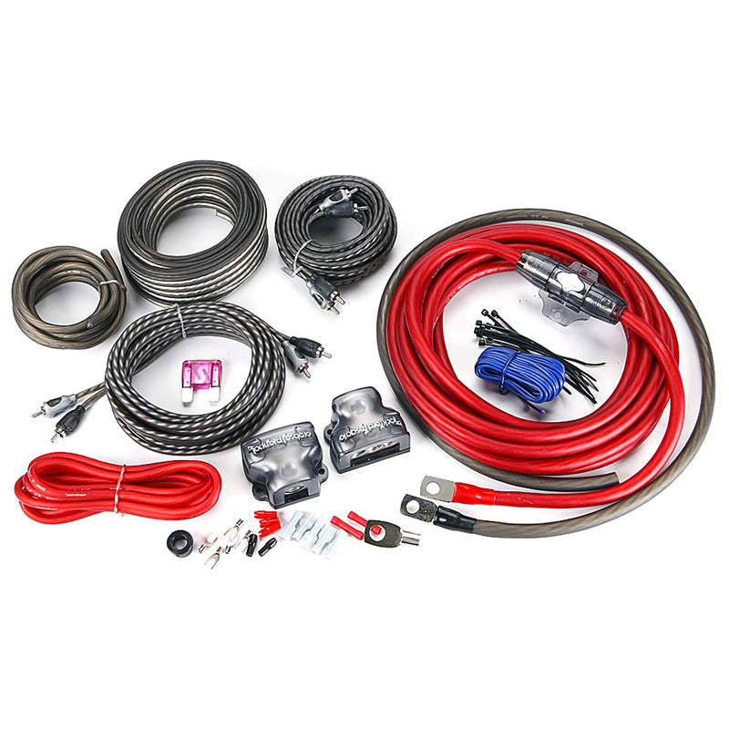 Rockford Fosgate RFK4D 4 AWG Complete Dual Amp Installation Kit