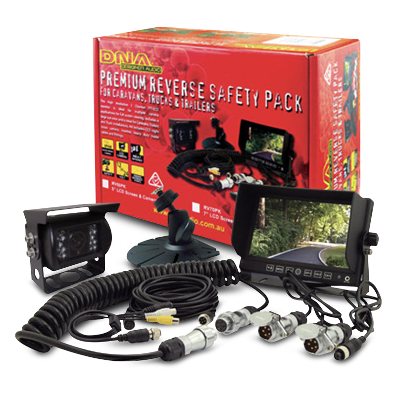 DNA RV70PK 7" 3-Channel LCD Rearview Screen & CCD Camera Pack