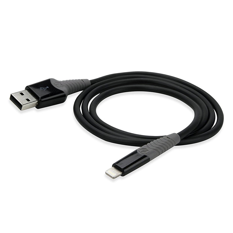 Scosche Ri3LED StrikeLine LED 0.9m Rugged Charge & Sync Cable for Lightning Devices - Black