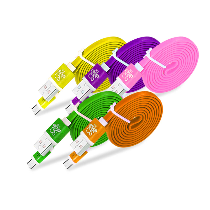 SQ Group SQMICROUSBV2 5x Micro USB Cables (Multi-Colour)