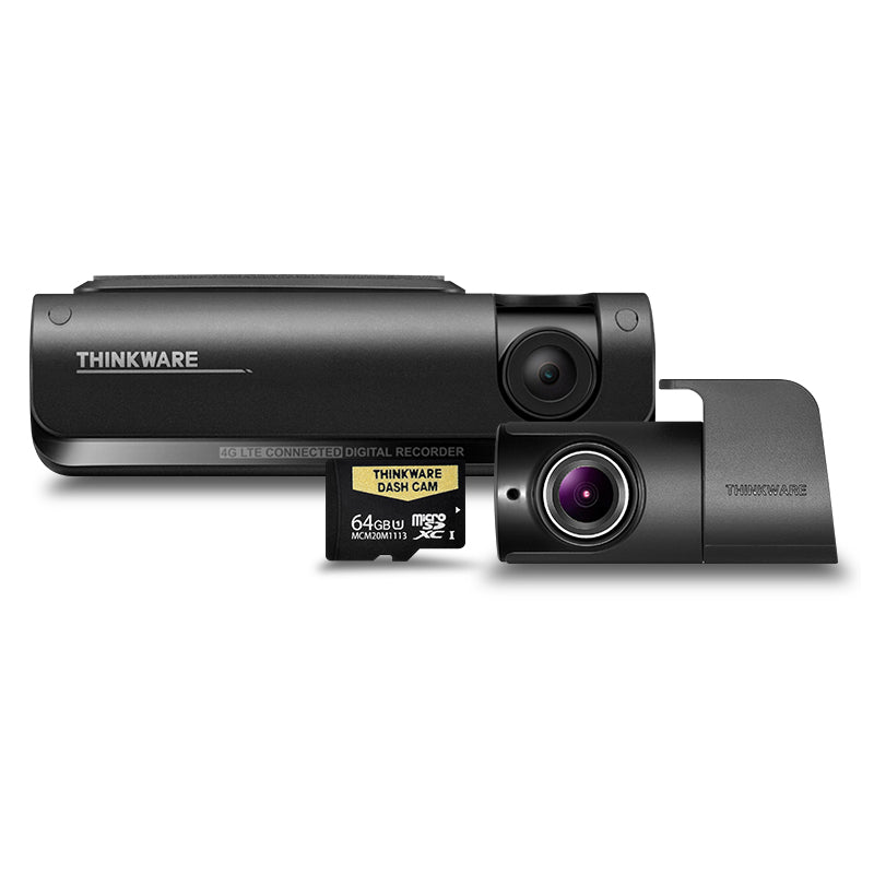 Thinkware T700D64 4G LTE Connected Full HD Dual Dashcam Kit With 64GB Micro SD Card