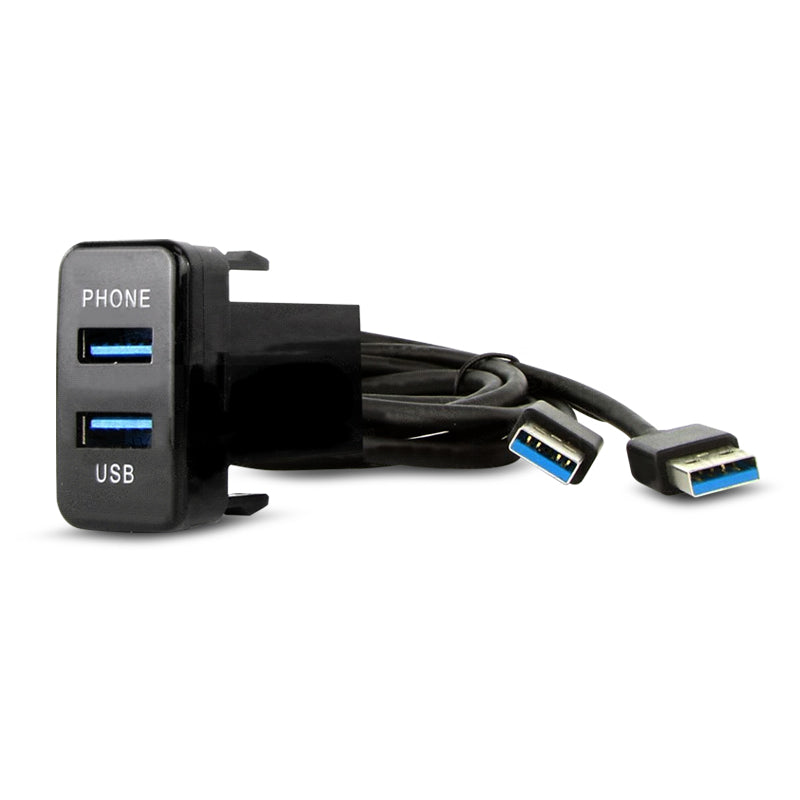 DNA TOYUSB02 Dual USB 3.0 Adaptor Lead To Suit Toyota Vehicles - Large
