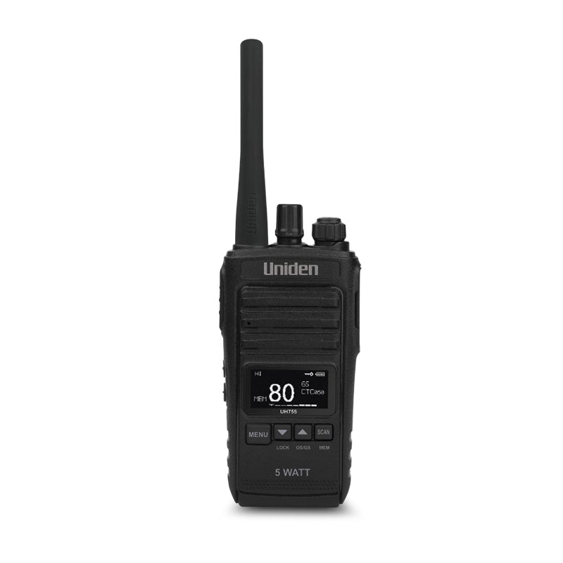 Uniden UH755 5 Watt UHF CB Splashproof Handheld Radio