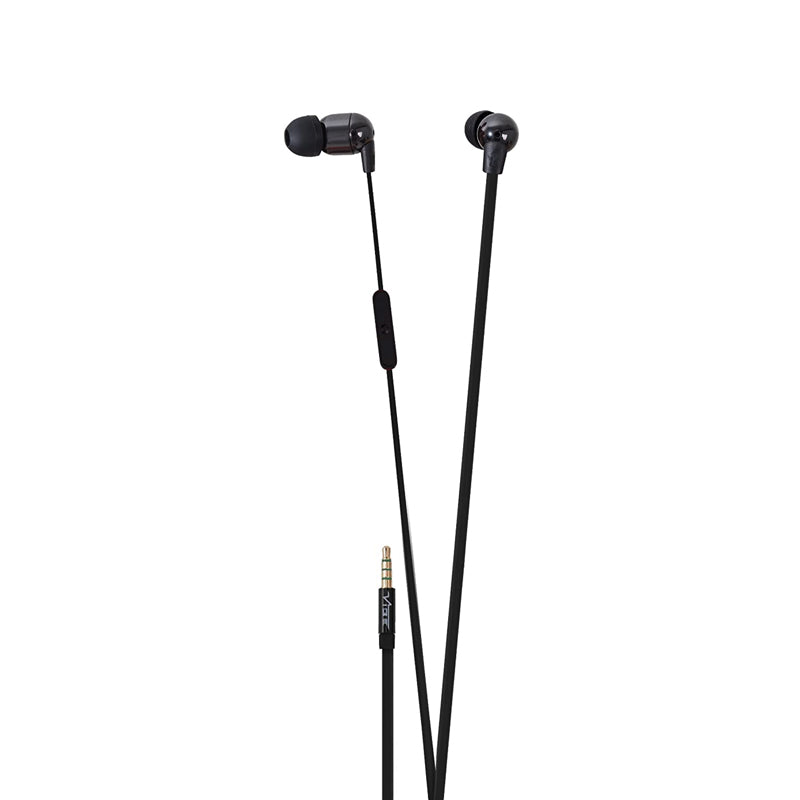 Vibe VHSPACEFLATB-V1 In-Ear Headphone With 1-Button Remote - Black