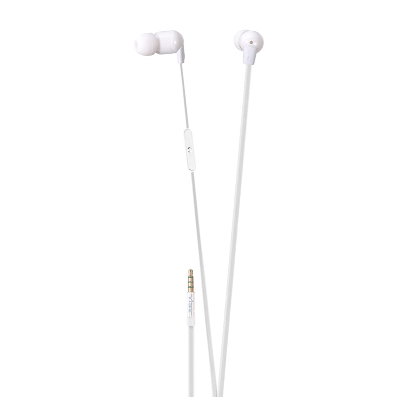 Vibe VHSPACEFLATW-V1 In-Ear Headphones With 1-Button Remote Control - White