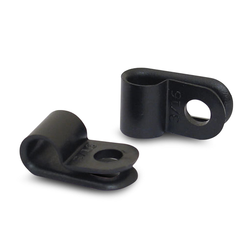 DNA WCP005 4.8mm Black Nylon P Clip Cable Clamps - 100 Pieces