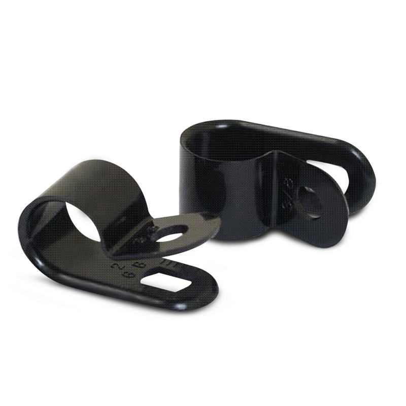 DNA WCP110 9.5mm Black Nylon P Clip Cable Clamps - 100 Pieces